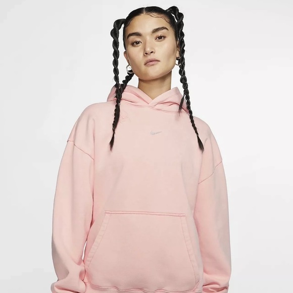 Nike | Tops | Nike Olivia Kim X Hoodie Sweatshirt Bleached Coral | Poshmark